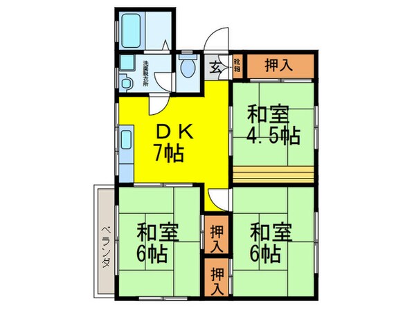 前川ﾊｲﾂの物件間取画像